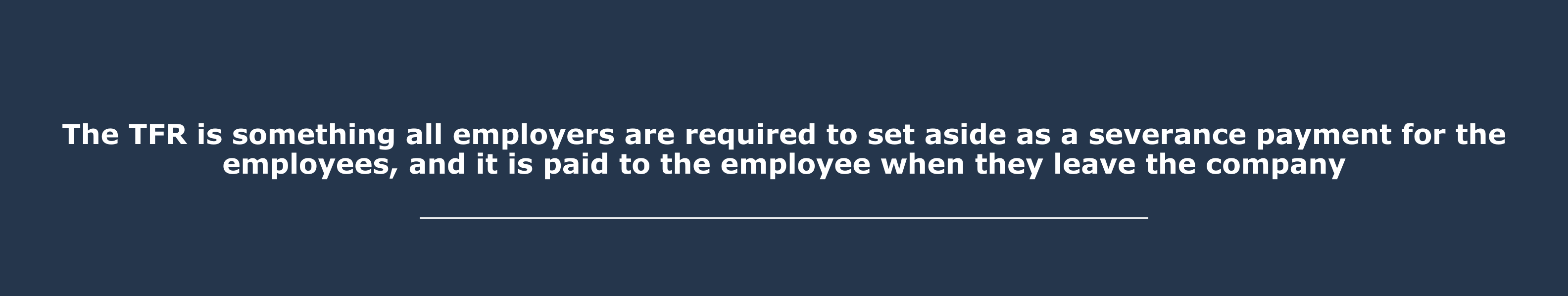 Italy payroll and the TFR